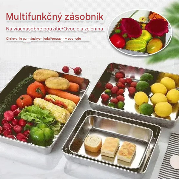 😍Nerezový box na uskladnenie potravín, zapečatená nemrznúca zmes, špeciálny mraziaci box, materiál na potraviny, s vekom, aby vzorky zostali čerstvé